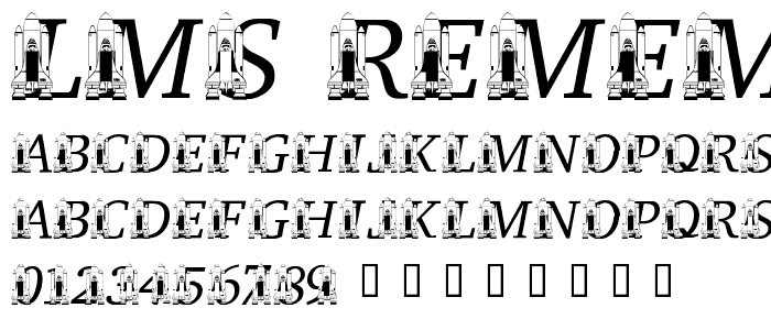 LMS Remembering SS Challenger font